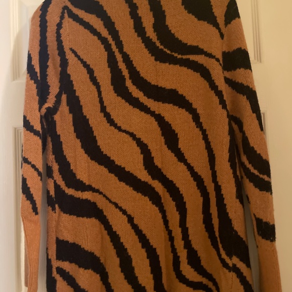 Leith animal print long cardigan sweater Sz xxsmall - Picture 6 of 10